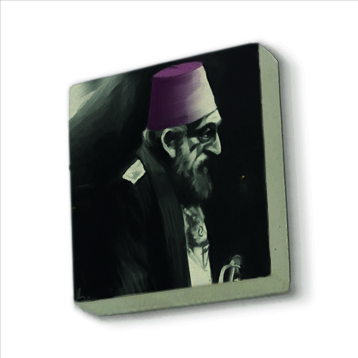 2. Abdülhamid Baskılı Doğaltaş  Magnet(KRT-097)Buzdolabı Süsü