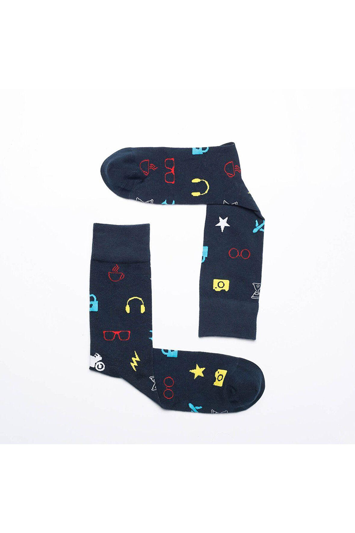 MRHERO Çok Renkli Unisex Tekli Çorap Party Time Temalı Soket Renkli Çorap 1052-MH RENKLİ