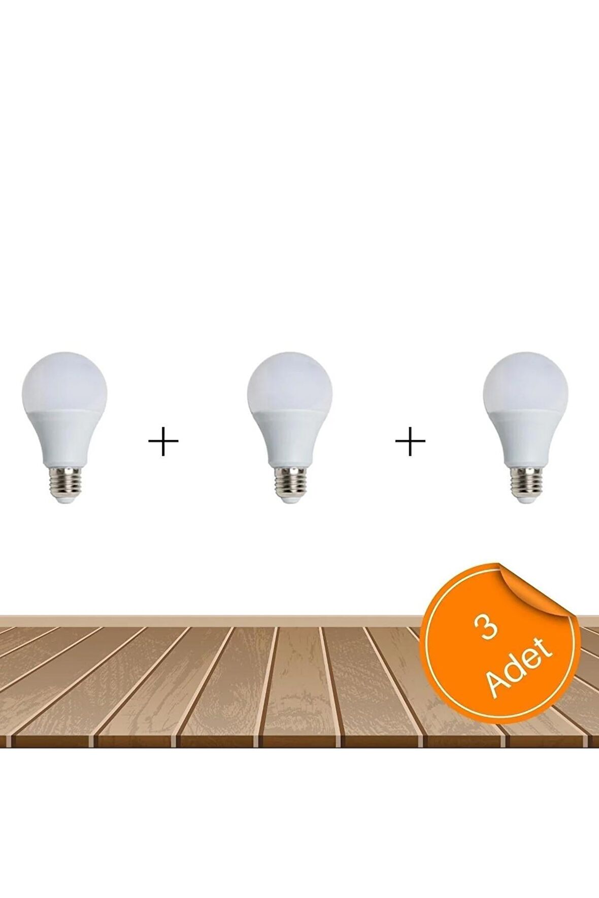 Led Ampul Beyaz Renk 9 Watt Tasarruflu 3 Adet