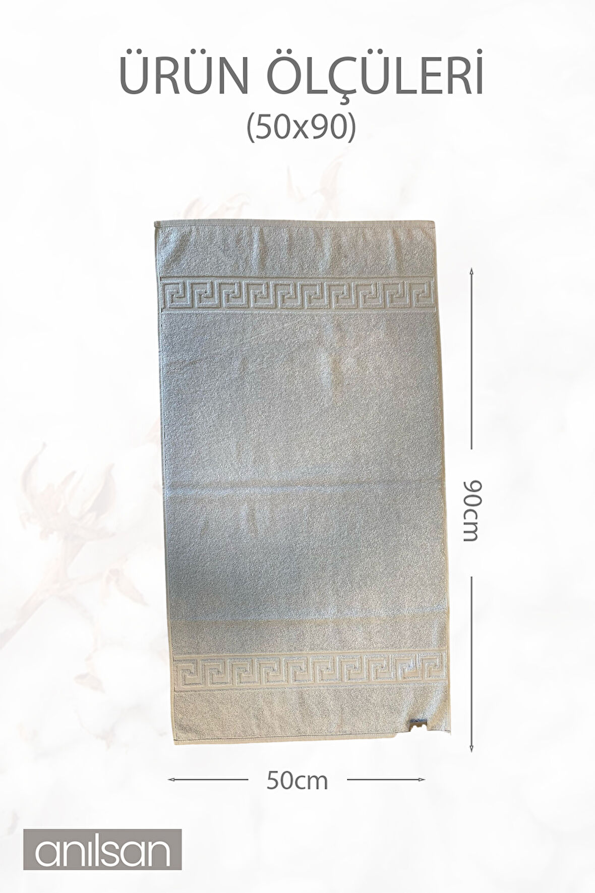 10'lu Mavi Greek El Havlusu - 50x90 Cm, 225gr, %100 Pamuk, Spa Ve Otel Havlusu, Günlük Kullanıma Uygun