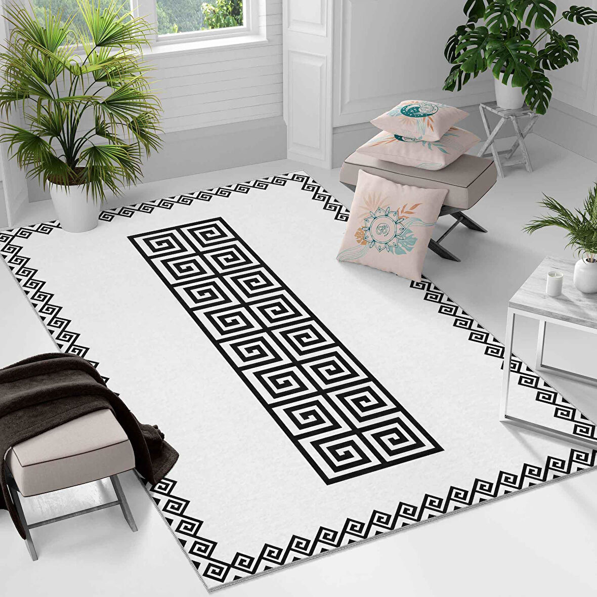 Kaymaz Taban Yıkanabilir Halı – Mutfak, Salon, Yatak Odası için Modern Dijital Baskı Halı