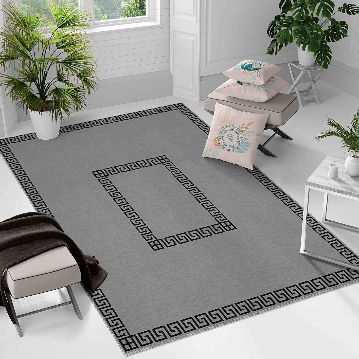 Kaymaz Taban Yıkanabilir Halı – Mutfak, Salon, Yatak Odası için Modern Dijital Baskı Halı