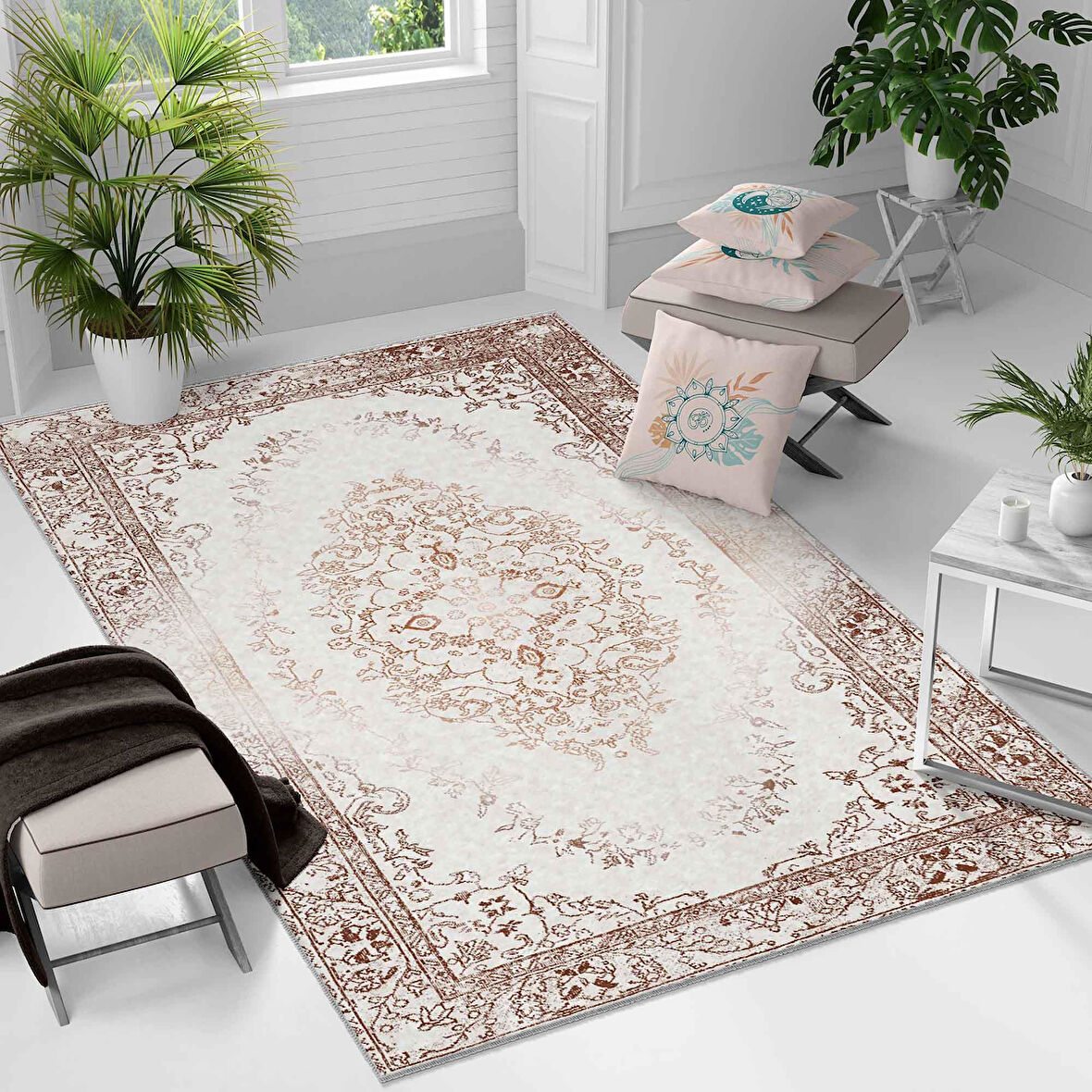 Kaymaz Taban Yıkanabilir Halı – Mutfak, Salon, Yatak Odası için Modern Dijital Baskı Halı