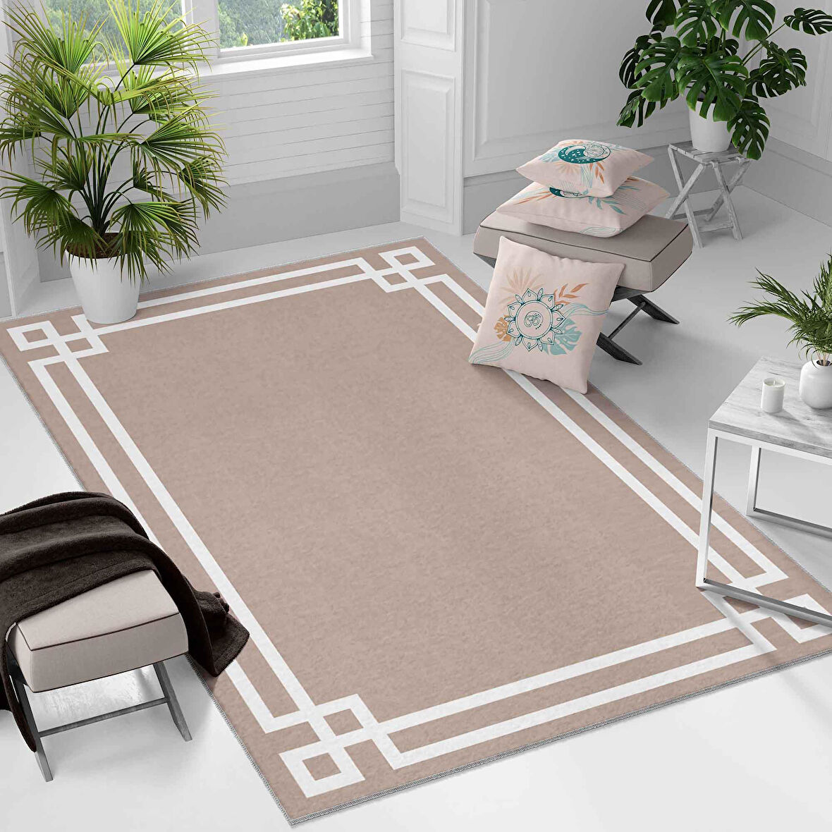 Kaymaz Taban Yıkanabilir Halı – Mutfak, Salon, Yatak Odası için Modern Dijital Baskı Halı