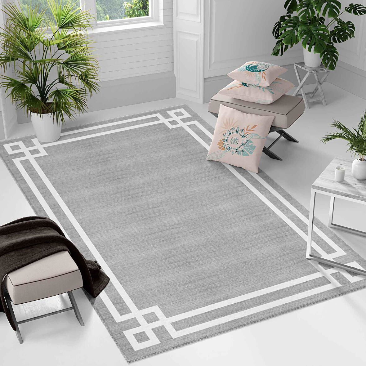 Kaymaz Taban Yıkanabilir Halı – Mutfak, Salon, Yatak Odası için Modern Dijital Baskı Halı