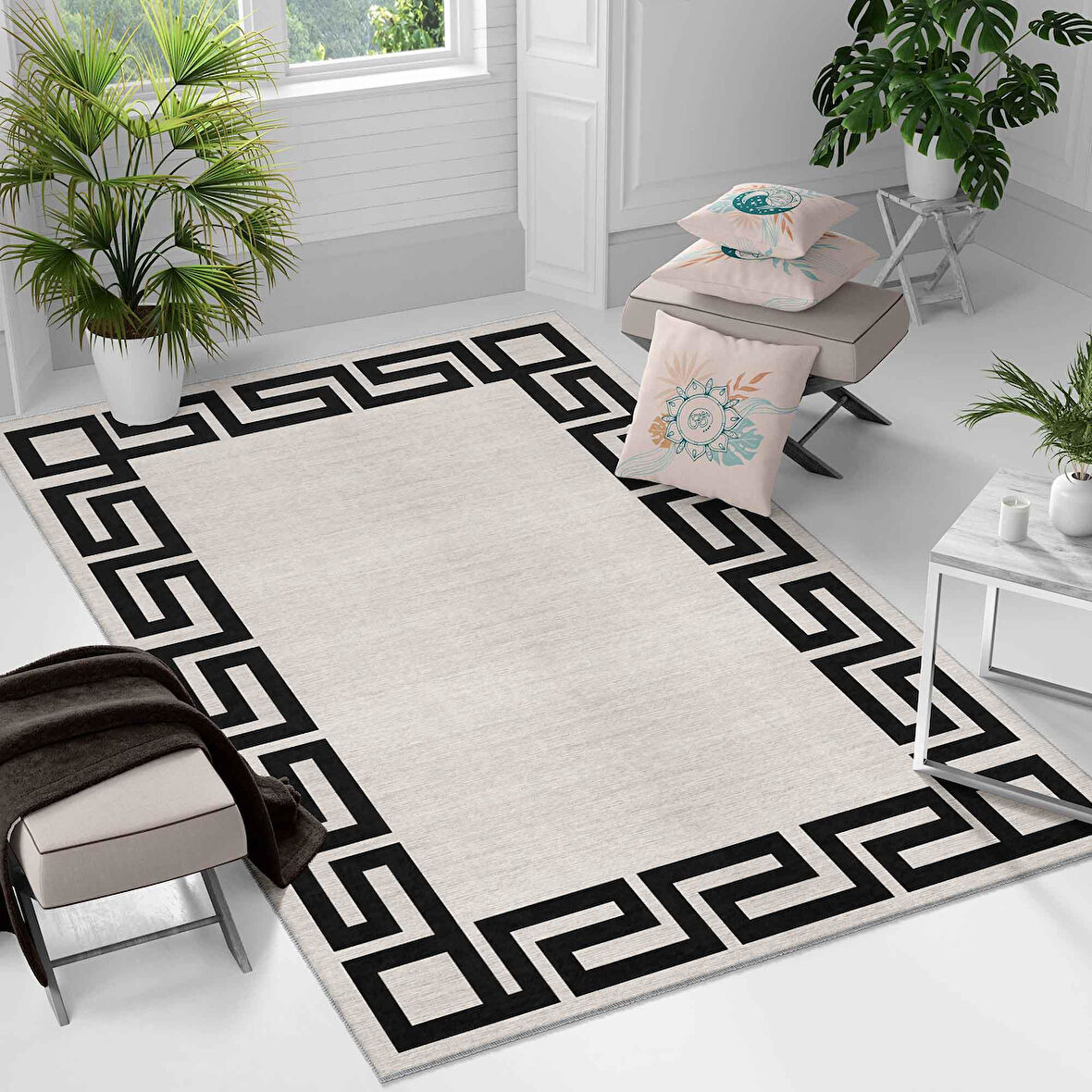 Kaymaz Taban Yıkanabilir Halı – Mutfak, Salon, Yatak Odası için Modern Dijital Baskı Halı