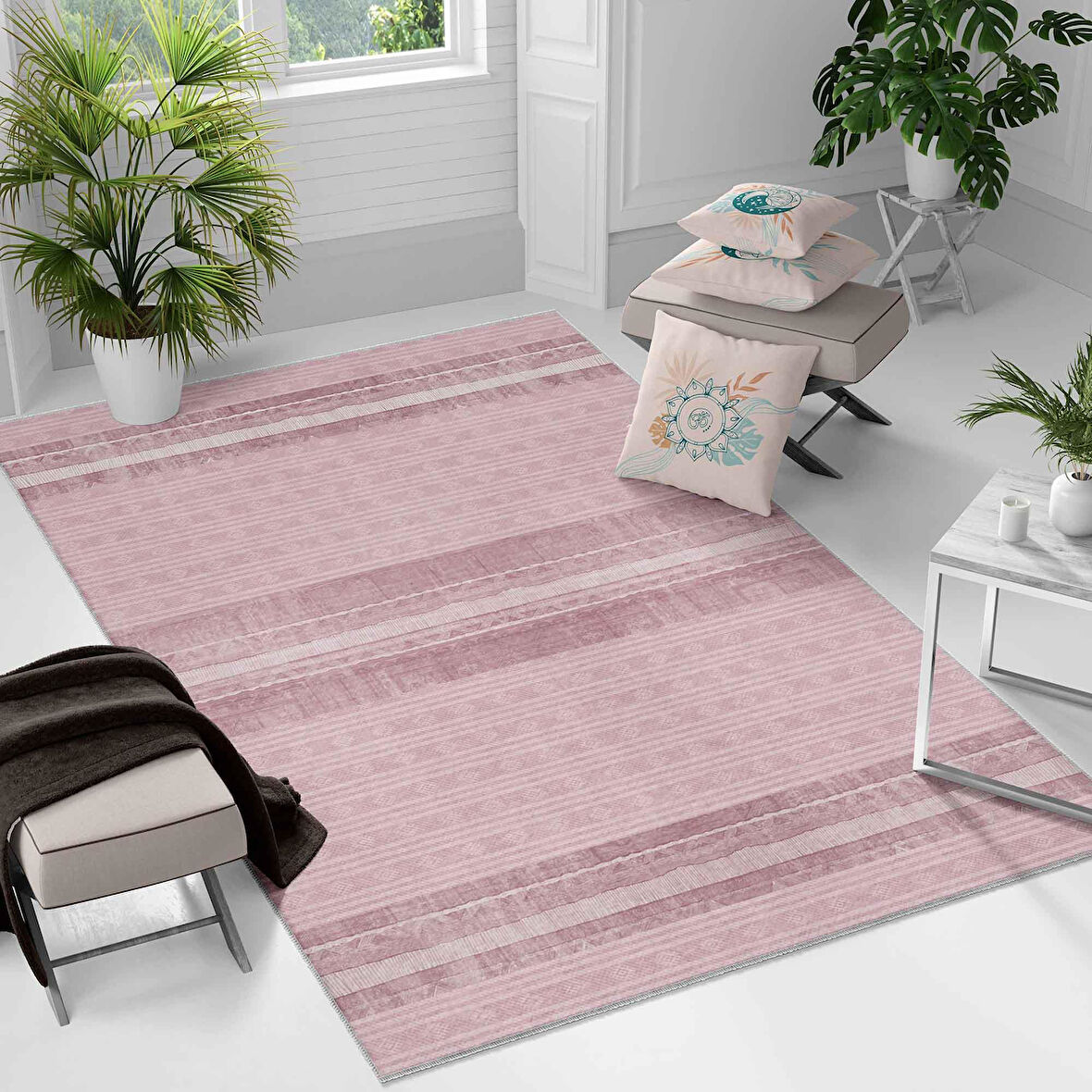 Kaymaz Taban Yıkanabilir Halı – Mutfak, Salon, Yatak Odası için Modern Dijital Baskı Halı