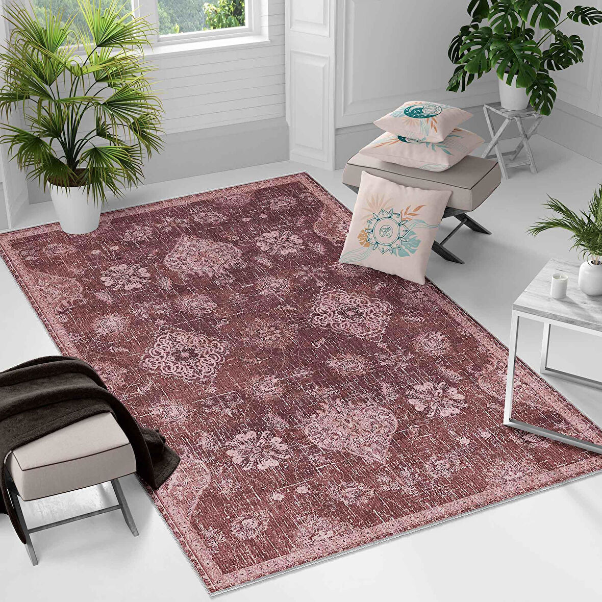 Kaymaz Taban Yıkanabilir Halı – Mutfak, Salon, Yatak Odası için Modern Dijital Baskı Halı