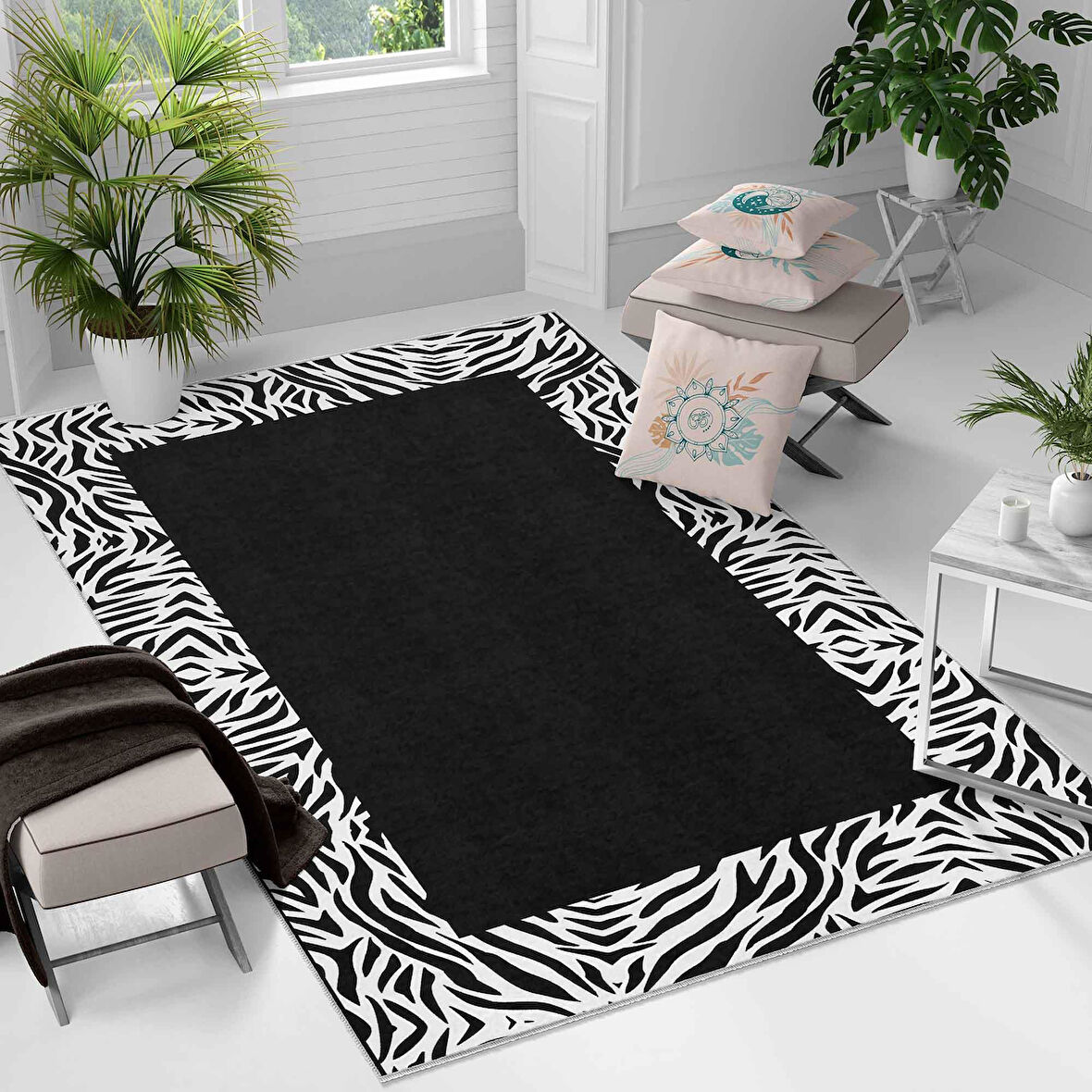 Kaymaz Taban Yıkanabilir Halı – Mutfak, Salon, Yatak Odası için Modern Dijital Baskı Halı