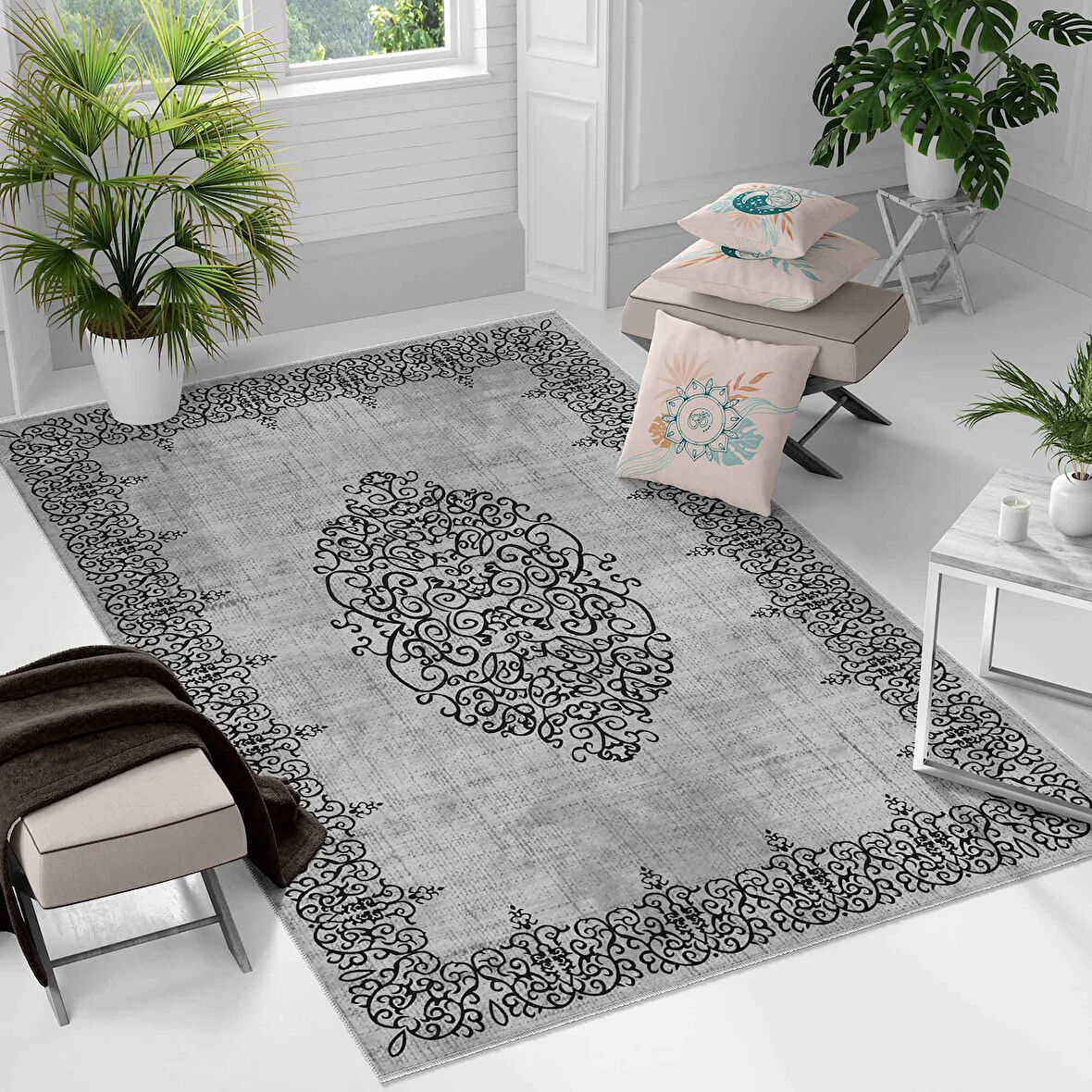 Kaymaz Taban Yıkanabilir Halı – Mutfak, Salon, Yatak Odası için Modern Dijital Baskı Halı