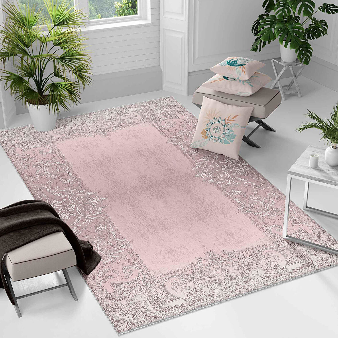 Kaymaz Taban Yıkanabilir Halı – Mutfak, Salon, Yatak Odası için Modern Dijital Baskı Halı