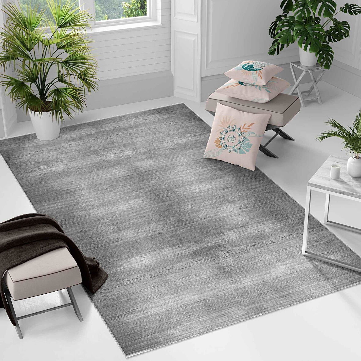 Kaymaz Taban Yıkanabilir Halı – Mutfak, Salon, Yatak Odası için Modern Dijital Baskı Halı