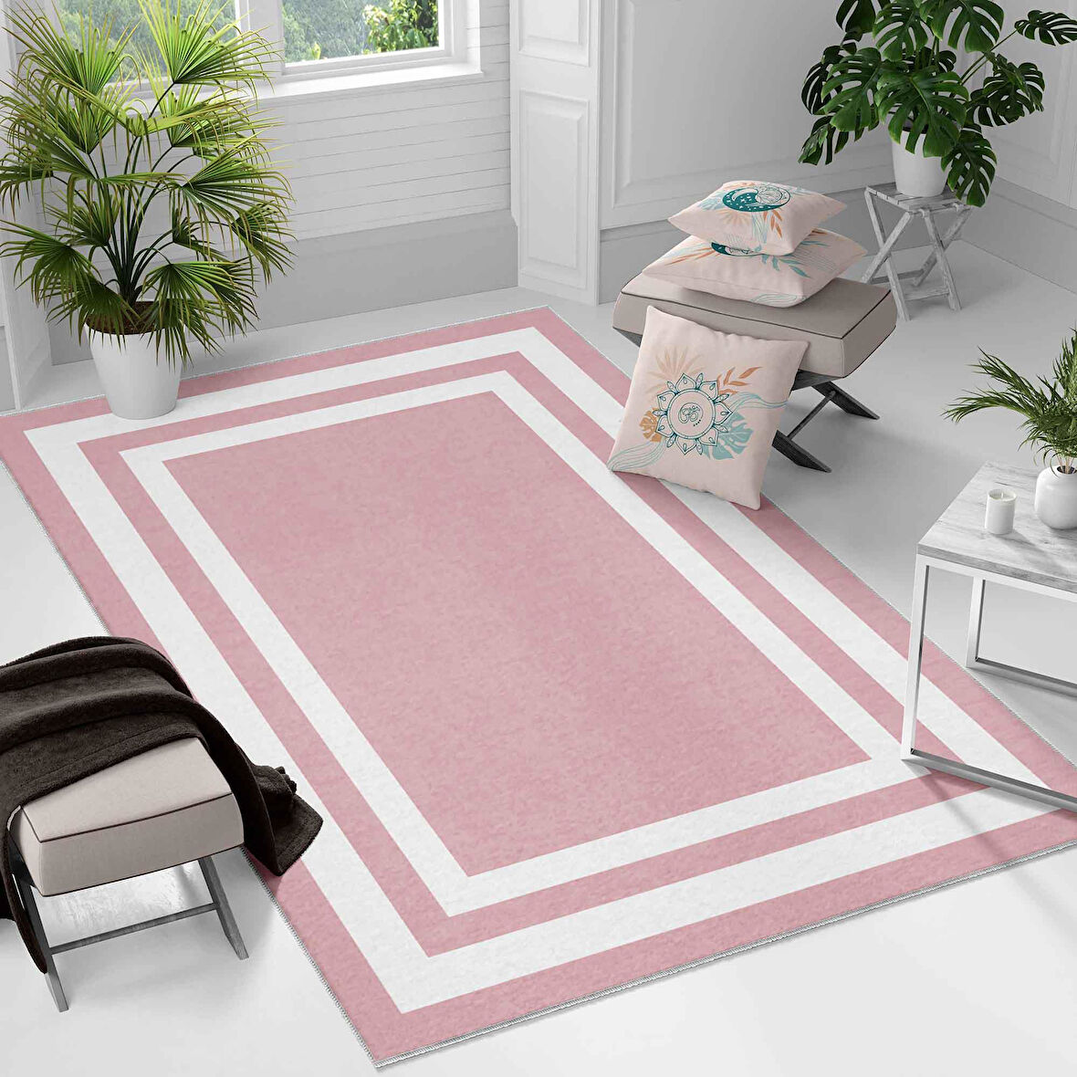 Kaymaz Taban Yıkanabilir Halı – Mutfak, Salon, Yatak Odası için Modern Dijital Baskı Halı