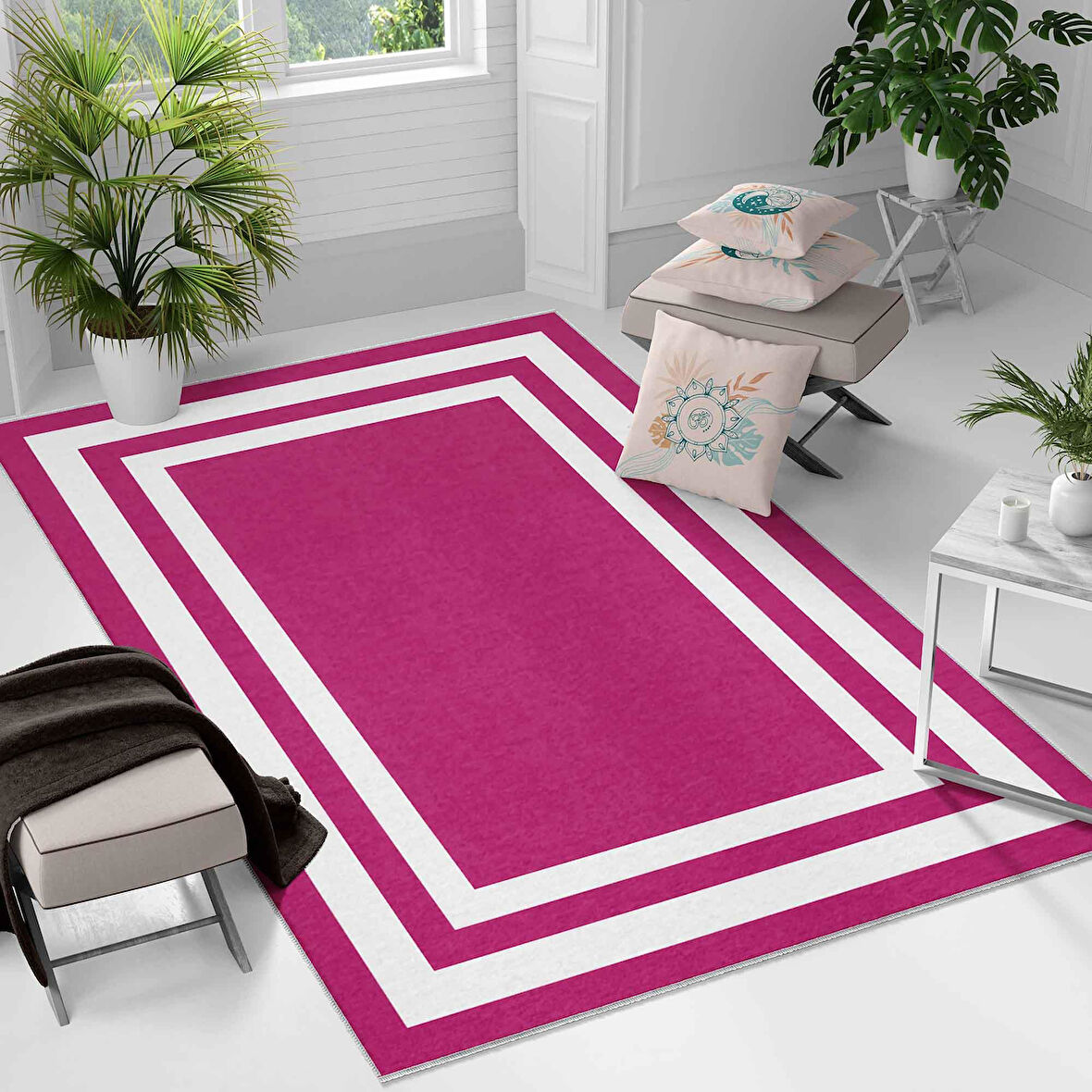 Kaymaz Taban Yıkanabilir Halı – Mutfak, Salon, Yatak Odası için Modern Dijital Baskı Halı