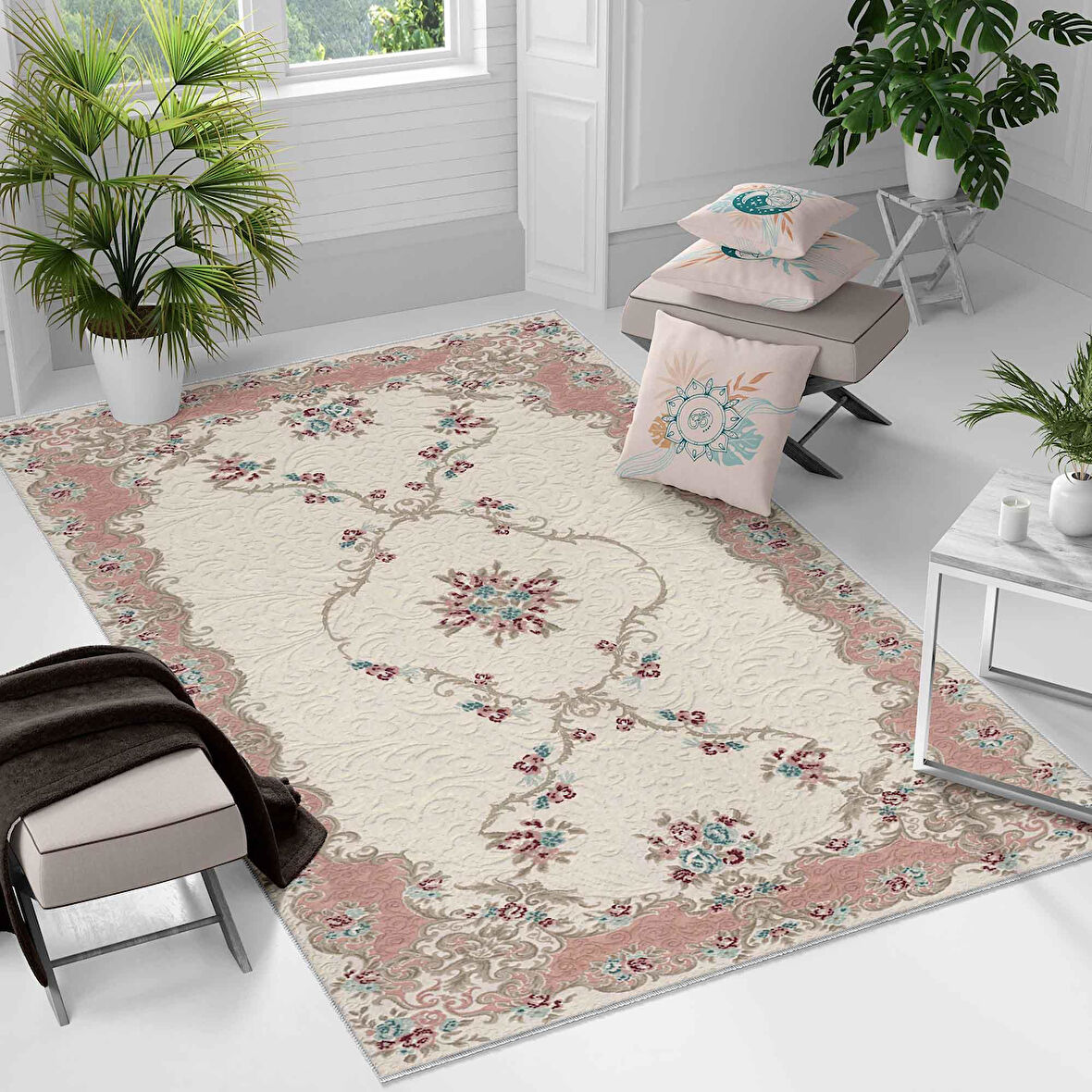 Kaymaz Taban Yıkanabilir Halı – Mutfak, Salon, Yatak Odası için Modern Dijital Baskı Halı