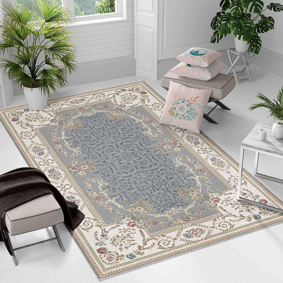 Kaymaz Taban Yıkanabilir Halı – Mutfak, Salon, Yatak Odası için Modern Dijital Baskı Halı