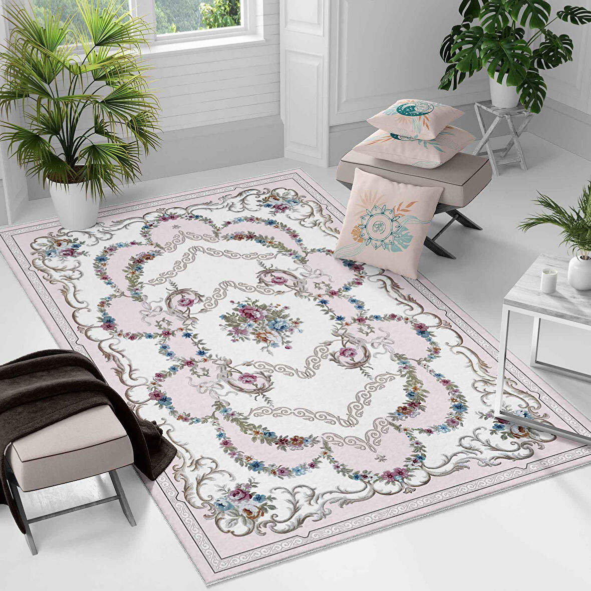 Kaymaz Taban Yıkanabilir Halı – Mutfak, Salon, Yatak Odası için Modern Dijital Baskı Halı