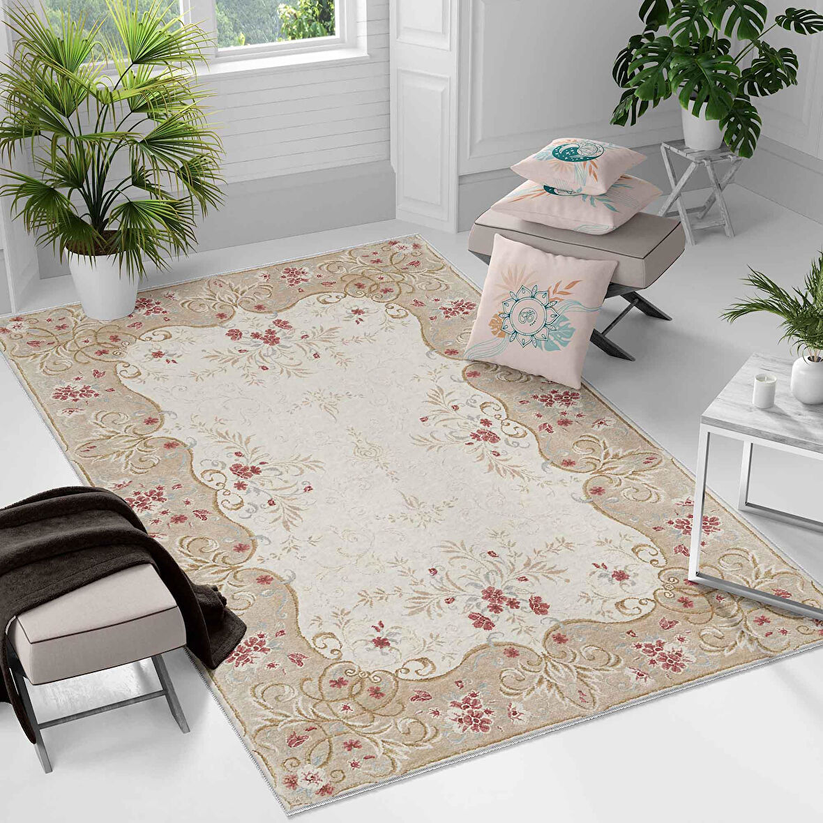 Kaymaz Taban Yıkanabilir Halı – Mutfak, Salon, Yatak Odası için Modern Dijital Baskı Halı