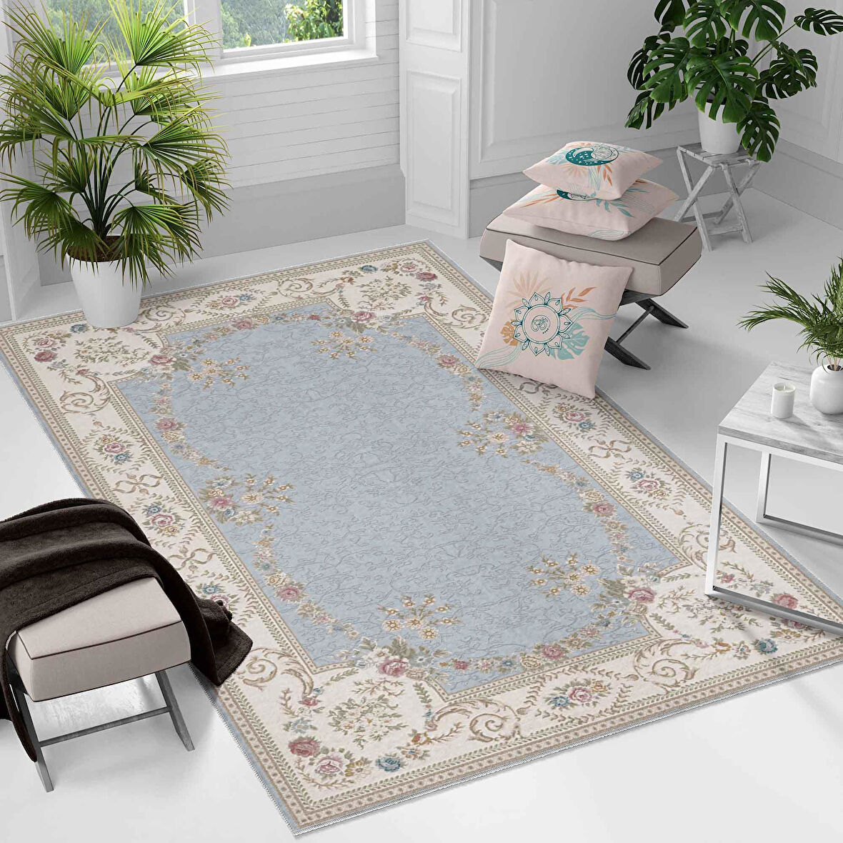 Kaymaz Taban Yıkanabilir Halı – Mutfak, Salon, Yatak Odası için Modern Dijital Baskı Halı