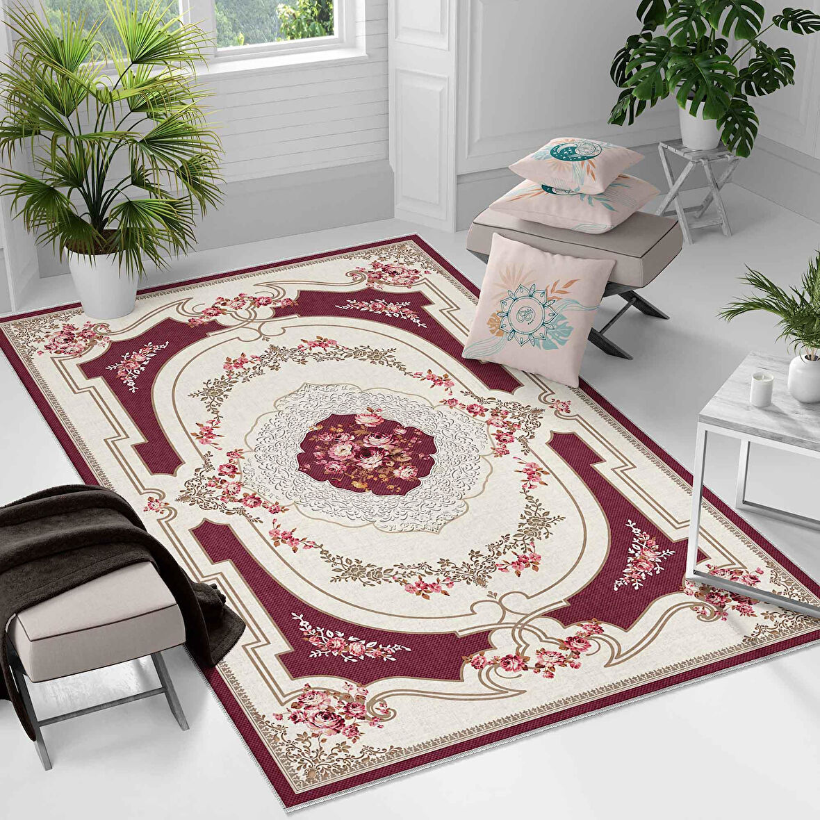 Kaymaz Taban Yıkanabilir Halı – Mutfak, Salon, Yatak Odası için Modern Dijital Baskı Halı