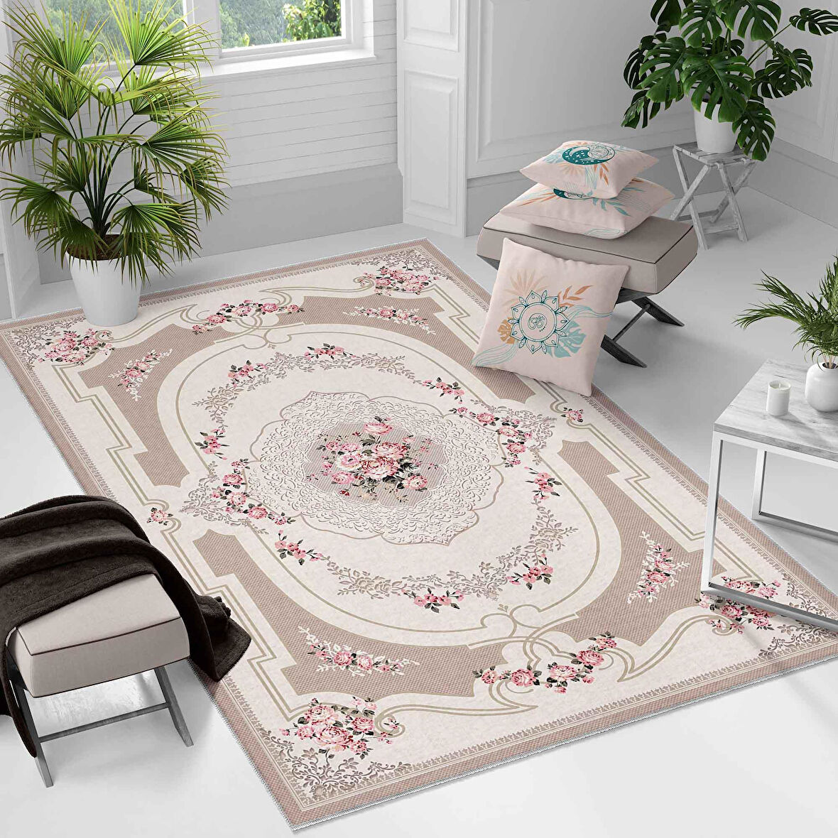 Kaymaz Taban Yıkanabilir Halı – Mutfak, Salon, Yatak Odası için Modern Dijital Baskı Halı