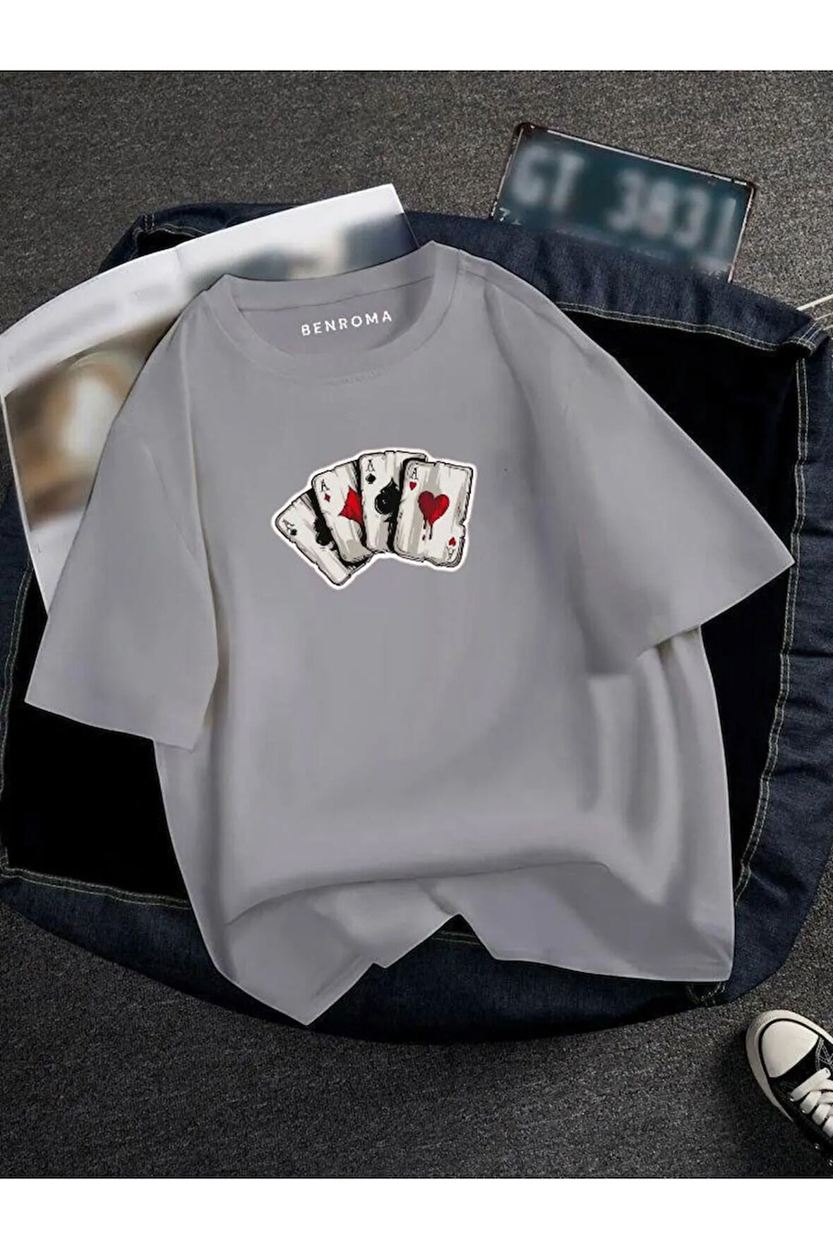 OVERSIZE İSKAMBİL BASKILI UNISEX TİSORT  BASKILI