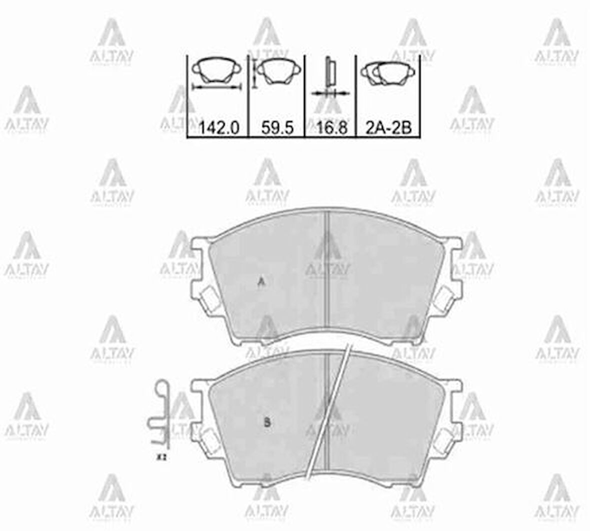Maher 00127 Fren Balata B-2500 96-00 4x4 Ön 1U1C3328Z