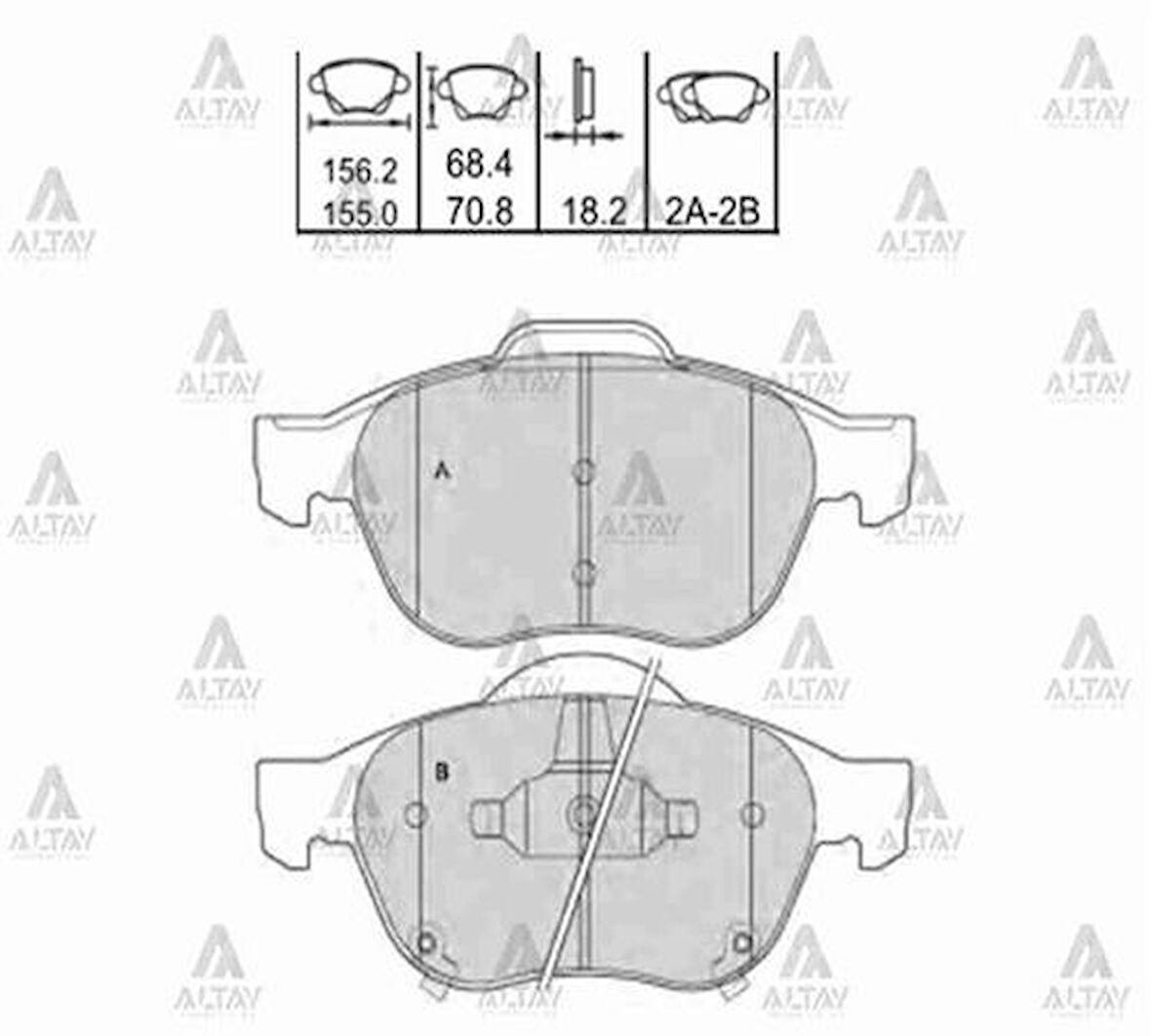 Maher 00146 Fren Balata Focus 03-12 Focus III 12 C-Max 07-10 C-Max 15 Kuga 08-12 Mazda 6 03-08 Ön 3M512K021AB