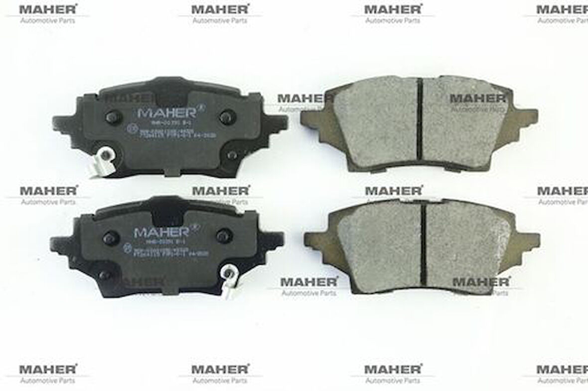 Maher 391 Fren Balata Corolla 19 Hybrıd Arka Elektronık Park Frenlı