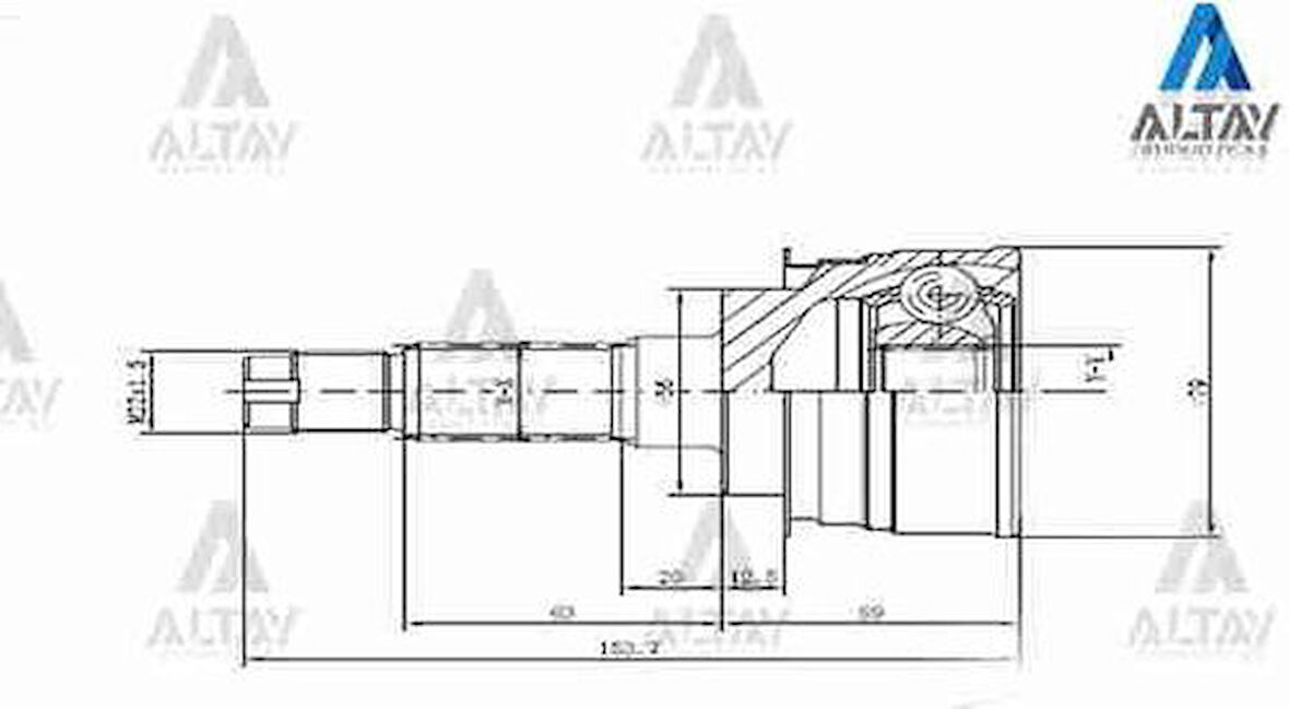 Maher 01714 Aks Kafası Diş 323 90-95 323 00 Sephia 1.5 26X56X22 F02425400