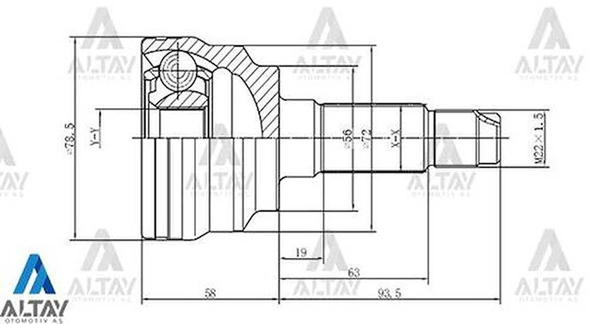 Maher 01718 Aks Kafası Diş 323 01-03 Mazda 3 26X56X29 FA5122610