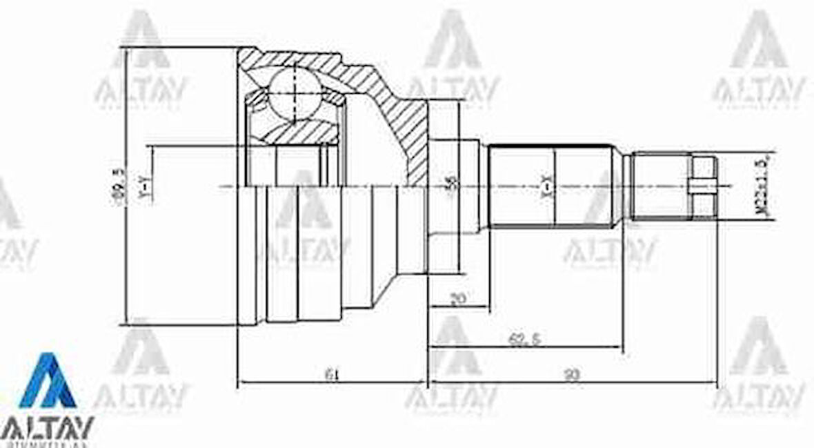Maher 01720 Aks Kafası Diş 626 88-92 2.0 26X56X25 G03325600D