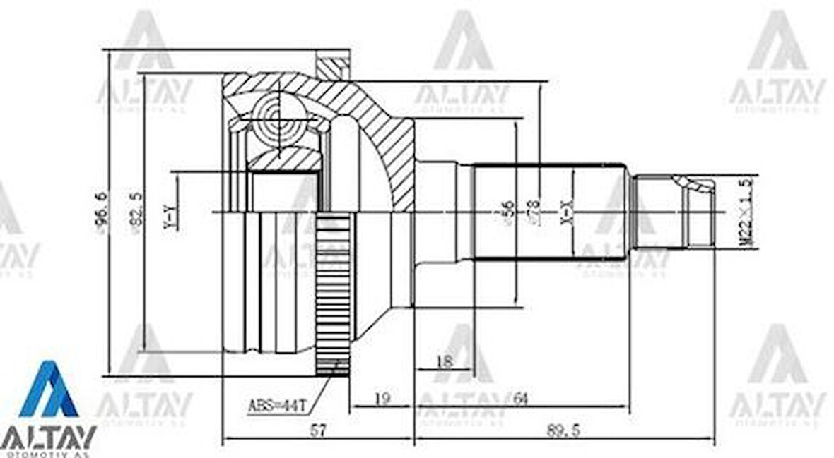 Maher 01722 Aks Kafası Diş 626 98-01 ABS'li 28X30X56 GD1722510