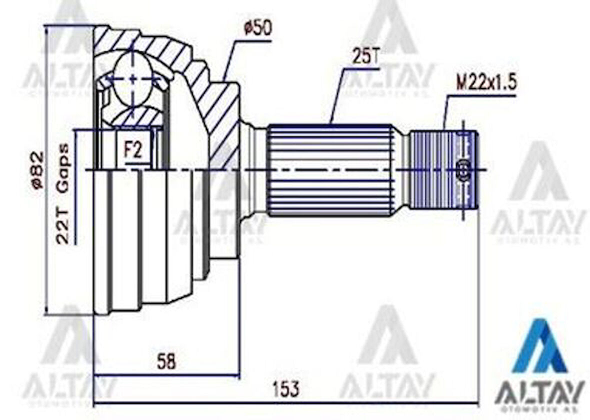 Maher 01724 Aks Kafası Diş Accent 95-06 Getz 03-06 ABS'li 29 Diş Benzinli 25X50X22 4950822A00