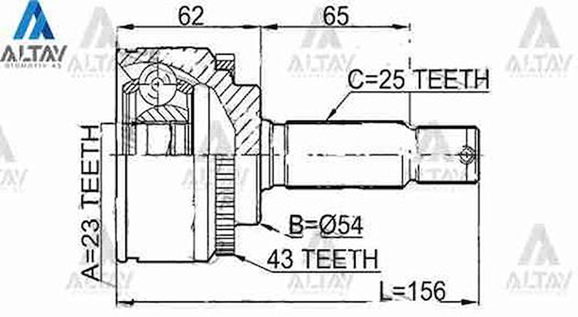 Maher 01743 Aks Kafası Diş Carisma 96-00 1.8 25X23X54 MR910297