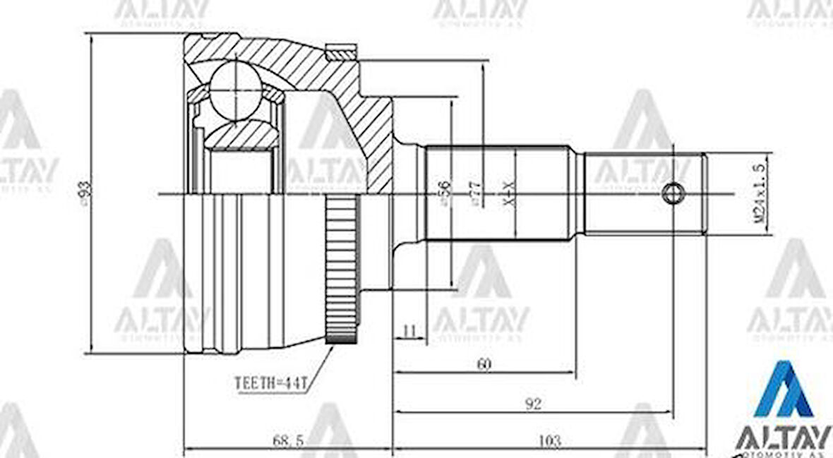 Maher 01795 Aks Kafası Diş Primera 96-00 2.0 00-02 1.6-2.0 ABS'li 27X56X32 392115J000