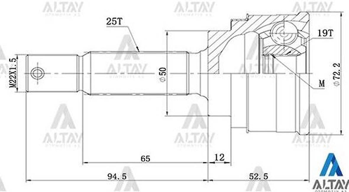 Maher 01802 Aks Kafası Diş Sonata 99 ABS'li 27X60X23 4950838B00