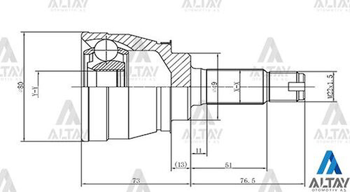Maher 01810 Aks Kafası Diş Swift GTI Sedan 25X22X49 4411664B10