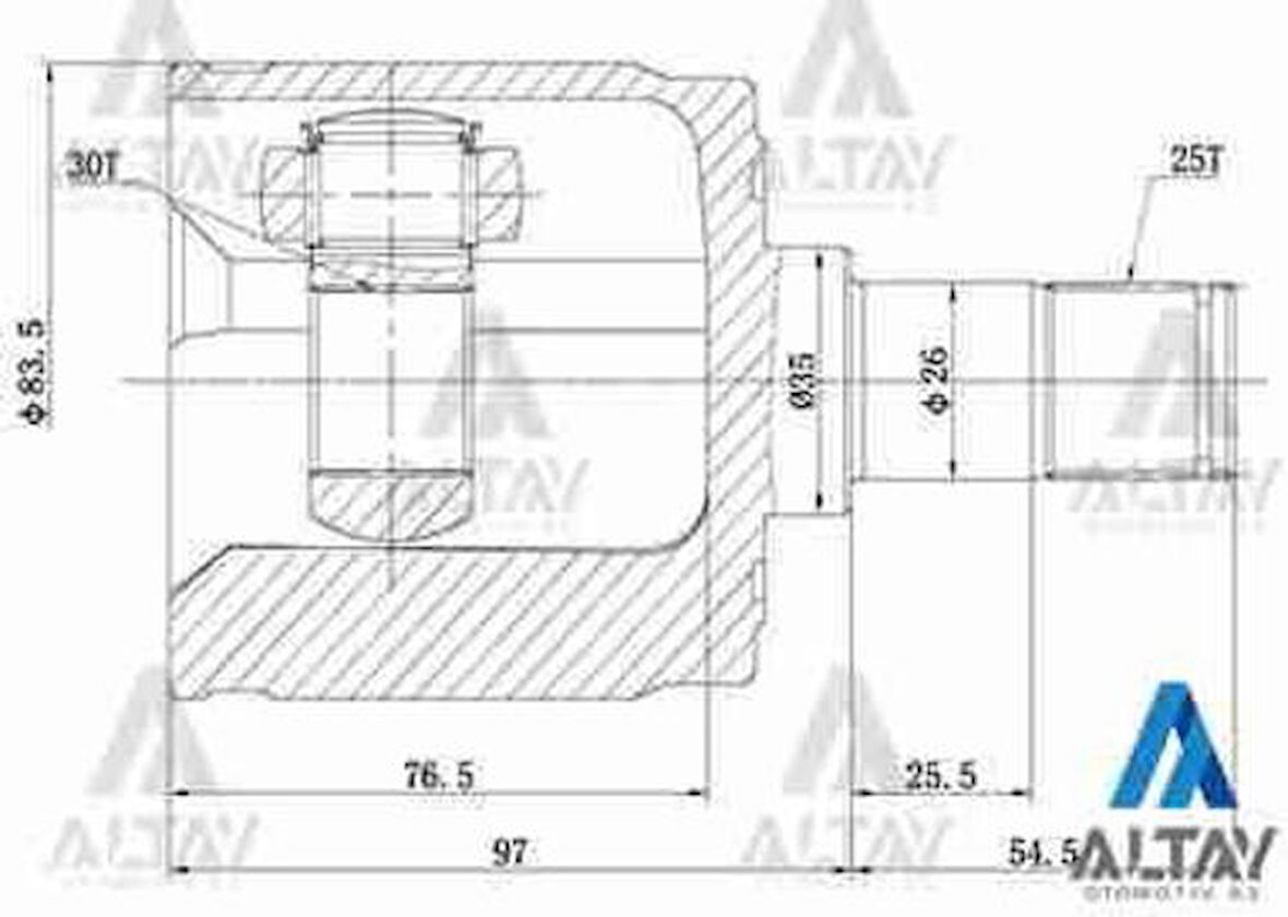 Maher 01837 Aks Kafası İç Civic CRX 25X35X30 44310SK3E50