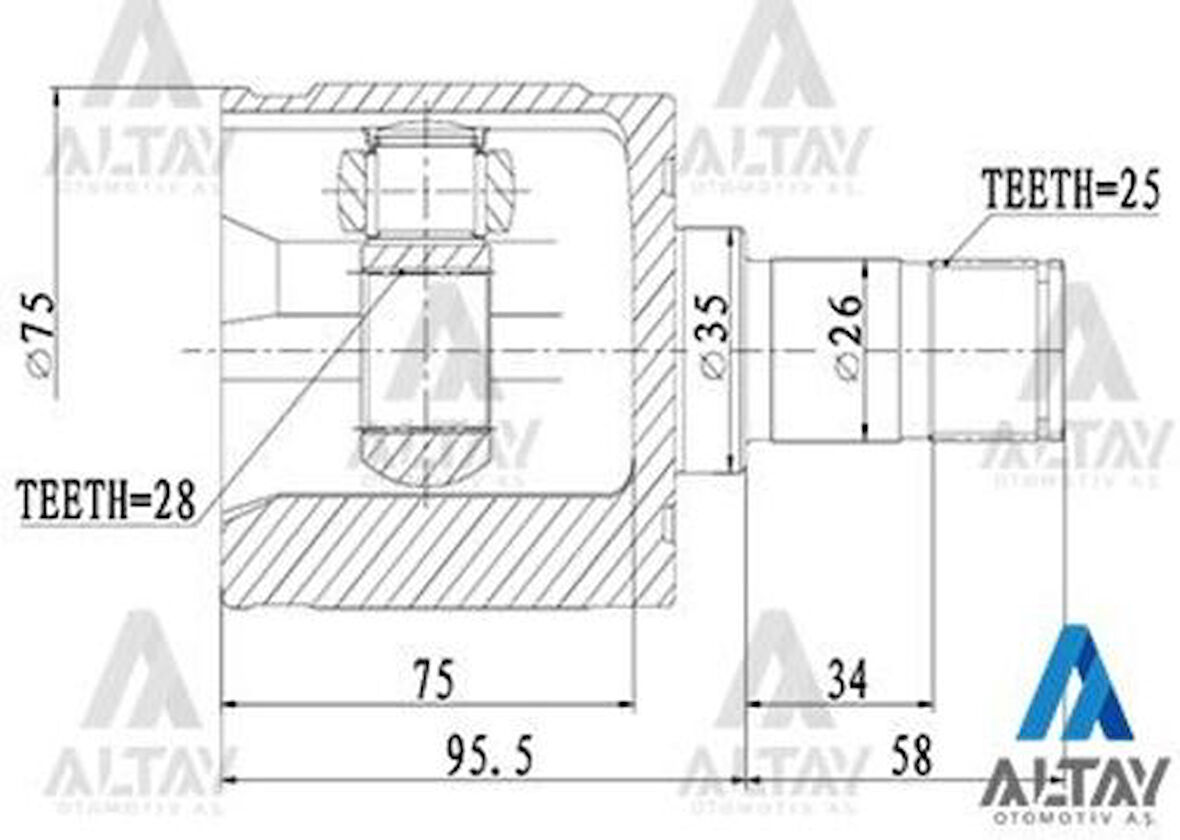 Maher 01840 Aks Kafası İç Civic 97-05 Sağ 25X28X35 44310S0A900