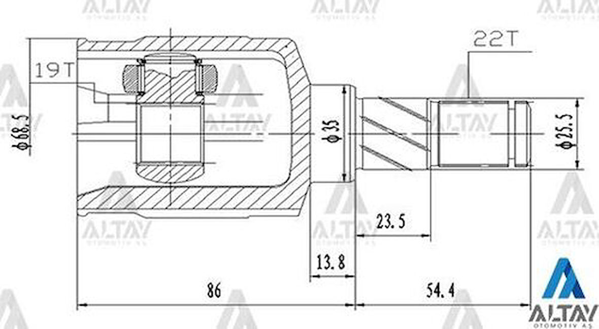 Maher 01869 Aks Kafası İç Swift 90-00 1.0 1.3 22X19X35 