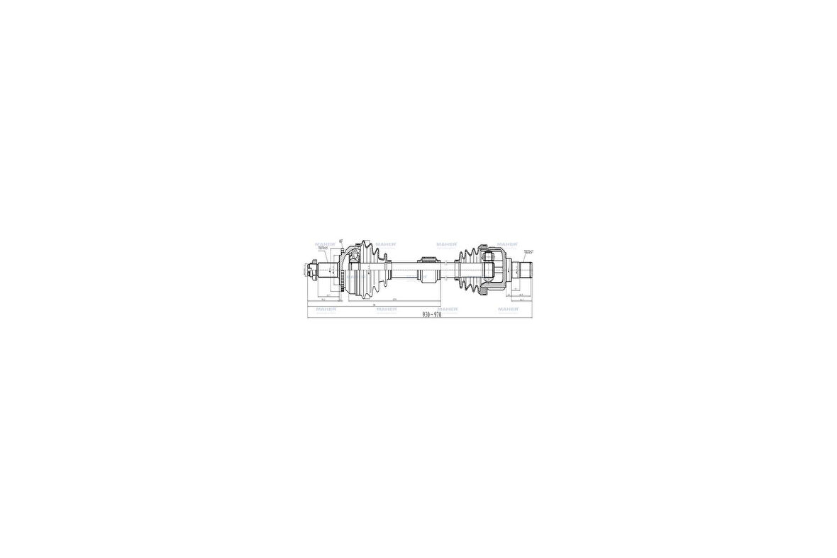 Maher 01901 Aks Komple Ön Accent 11 Blue Dizel Sağ M-T 1.6 ABS'li 48 Diş 930mm 495011R200