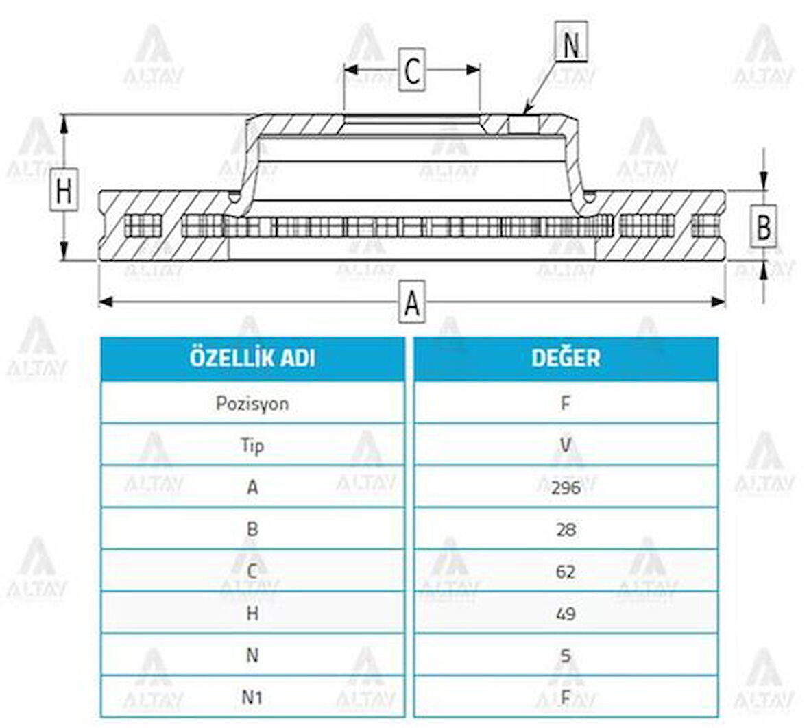 Maher 03758 Fren Diski RAV4 06-12 Camry 06-11 Ön Havalı 295-5 4351242050