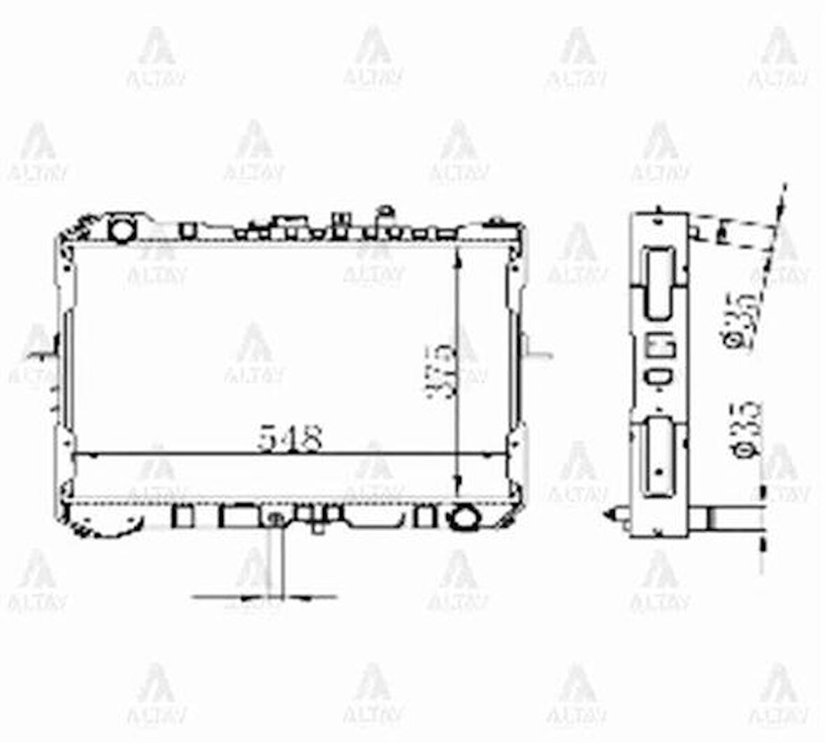 Maher 10485 Radyatör Su Besta 92-00 Hı-Besta 36mm M-T Brazing 0K71E15200