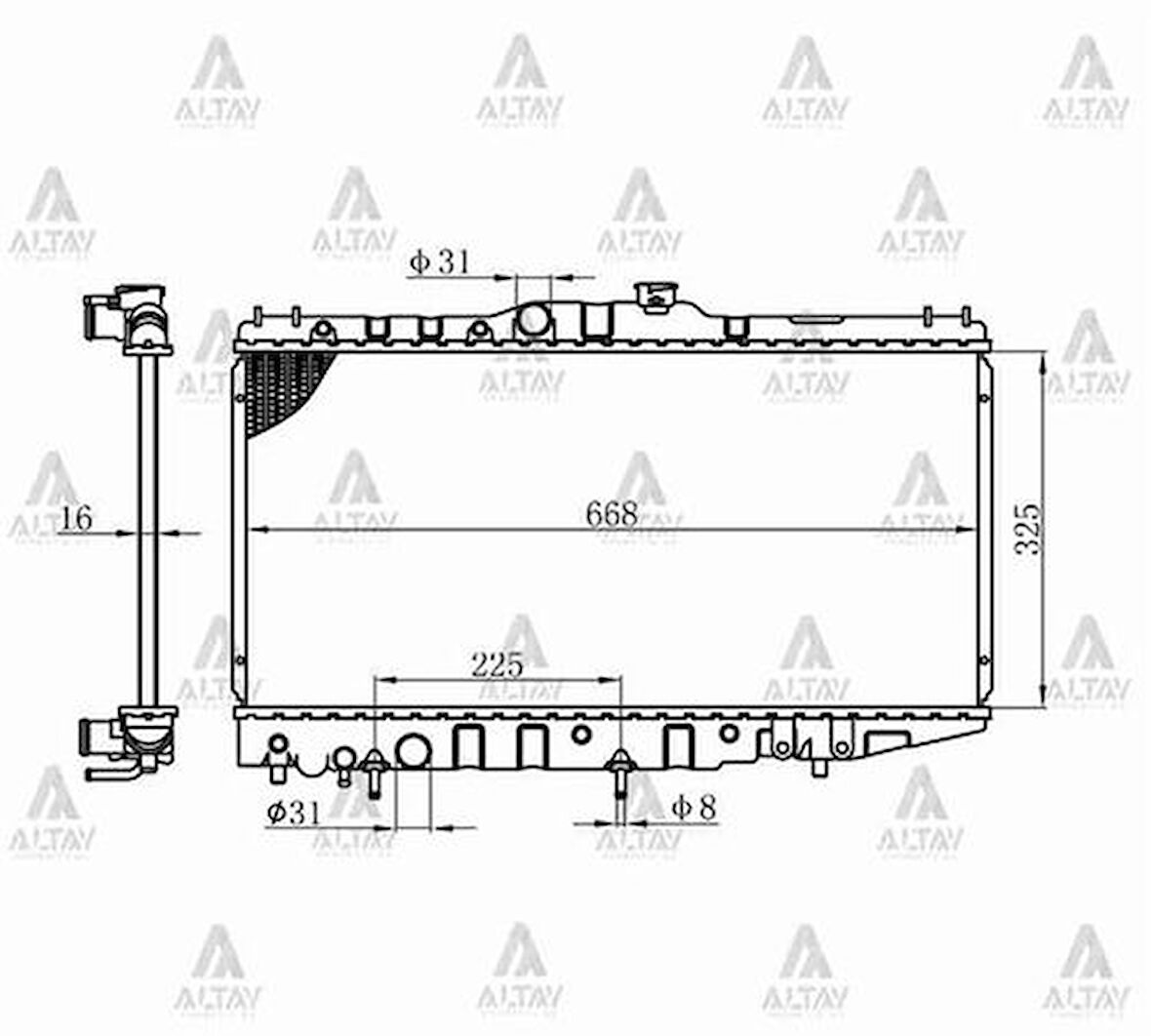 Maher 10518 Radyatör Su Corolla 88-92 Ae-92 Corona At171 A-T Brazing 1640015380