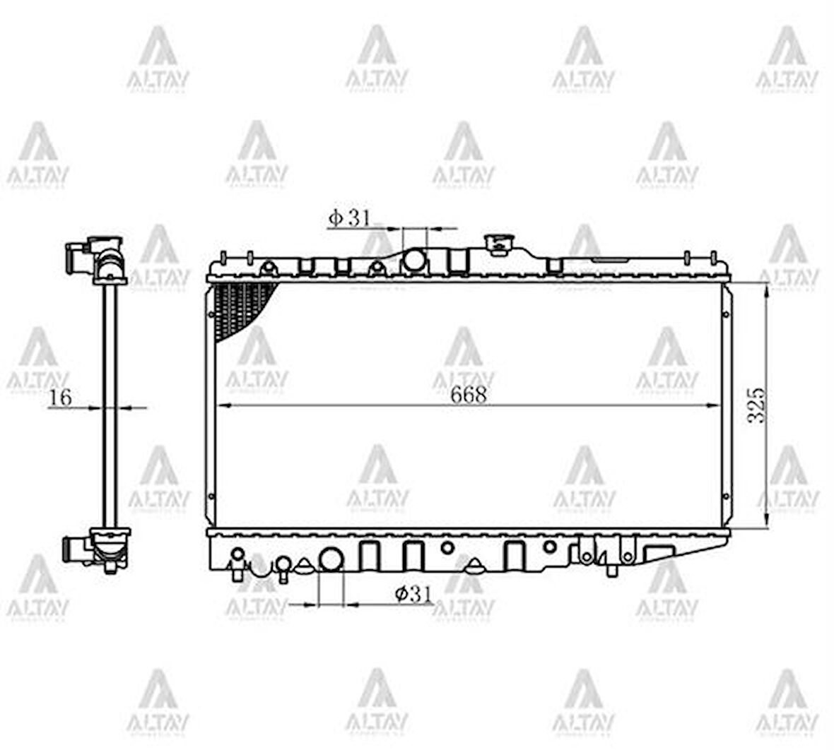 Maher 10519 Radyatör Su Corolla 88-92 Ae-92 Corona At171 M-T Brazing 1640011200