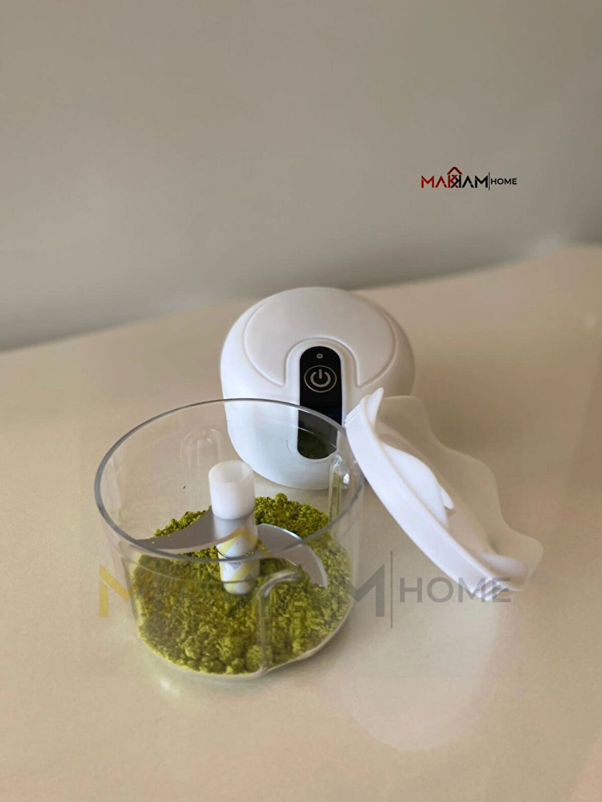 Makkam Home 3 Bıçaklı Elektirikli Beyaz Rondo, Şarjlı Doğrayıcı