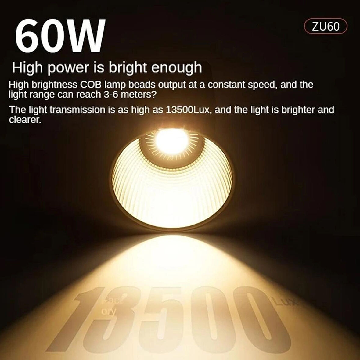 60W COB Dim Video Işığı 2700-6500K Fotoğraf Stüdyosu Film Kamera için LED Işık Canlı Film Çekimi