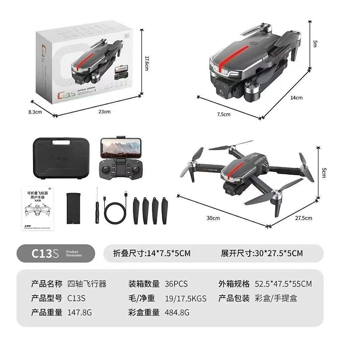 CEYLAN ADAM C13s Drone Wifi Cam