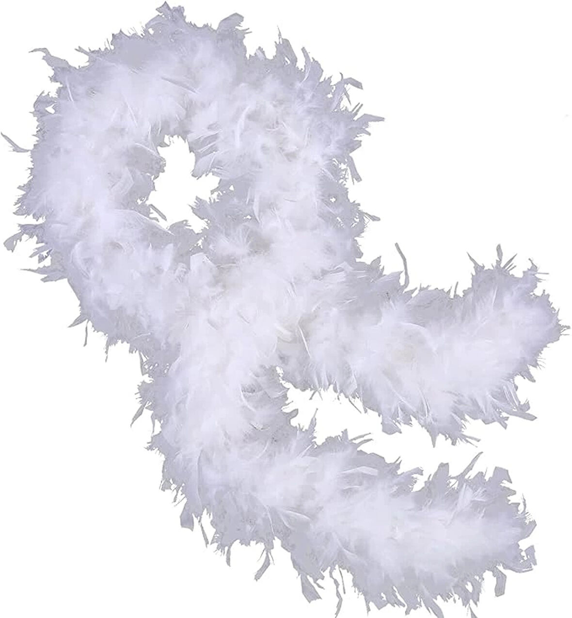 CEYLAN ADAM Beyaz Renk Kabarık Kalın Otriş Boa Tüy 6 Cm Genişlik 180-200 Cm Uzunluk